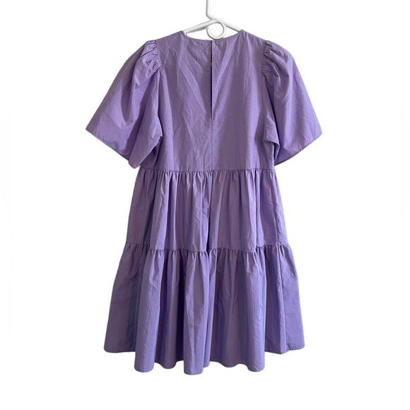 & Other Stories Women US 2 Cotton Stockholm Atelier Purple Embroidered Preppy - Picture 2 of 12